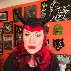 Black Velvet Devil Bonnet